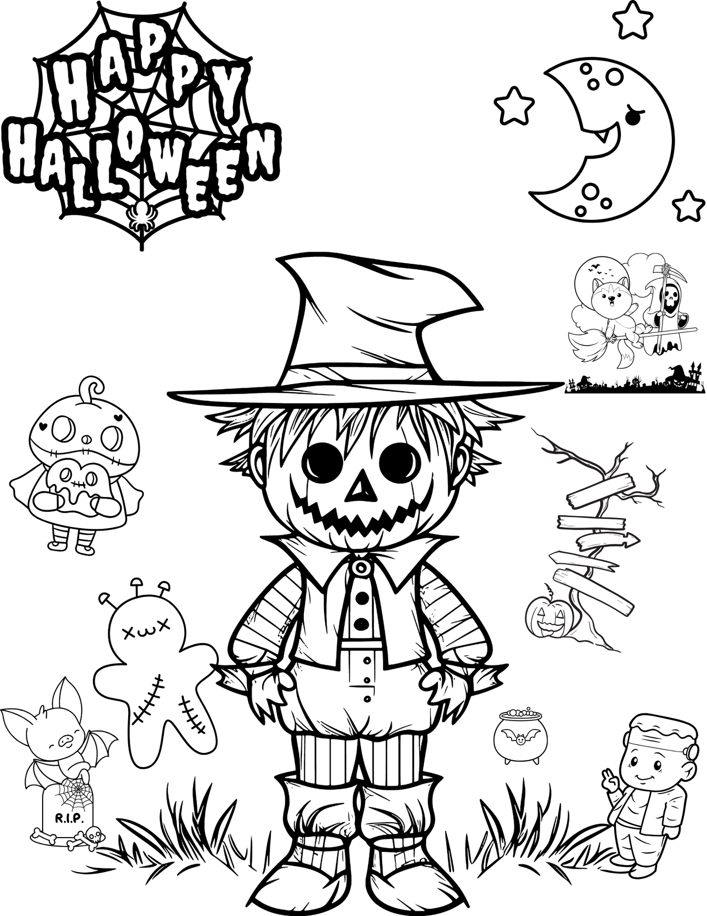 Happy Halloween Pages - PrintJoyTeenz